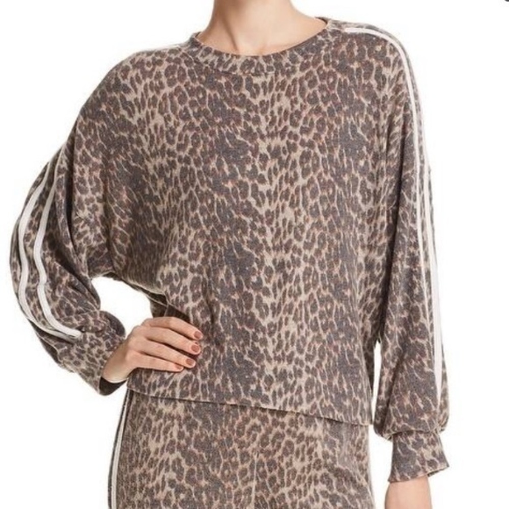 Vintage Havana Leopard Striped Sweatshirt